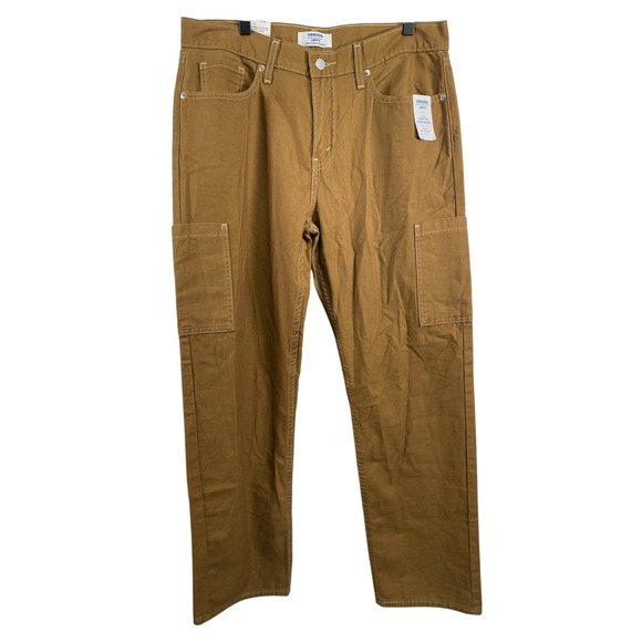 Denizen Levi's Pants Womens 10 W30 Brown Utility 90s Loose Straight Workwear - Picture 1 of 13